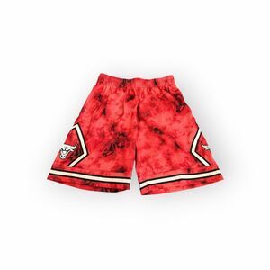 Mitchell & Ness Chicago Bulls 1997-98 Red Galaxy Swjngman Shorts Mens Size L New